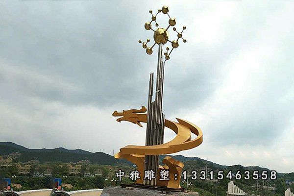 不锈钢大型龙雕塑