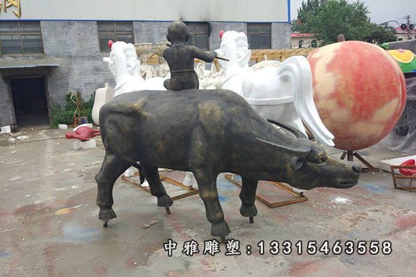 铜雕牧童雕塑