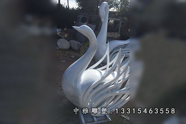 玻璃钢天鹅雕塑