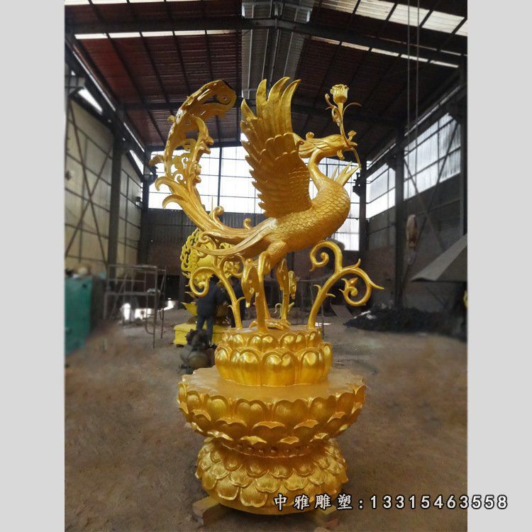 大型铜雕凤凰
