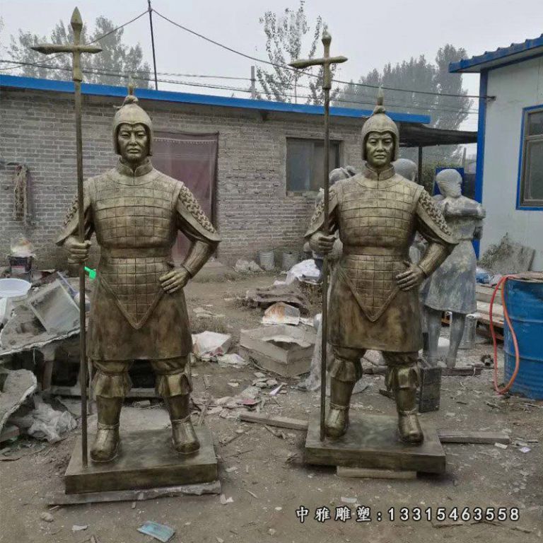 铜雕广场士兵