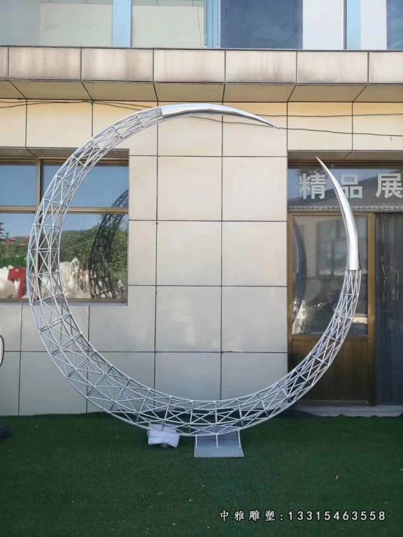 景观月亮不锈钢雕塑