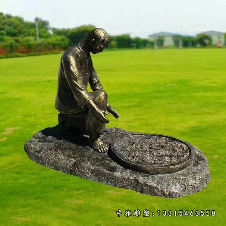 茶文化人物铜雕
