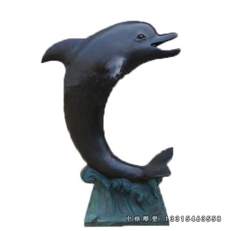 铜雕动物海豚
