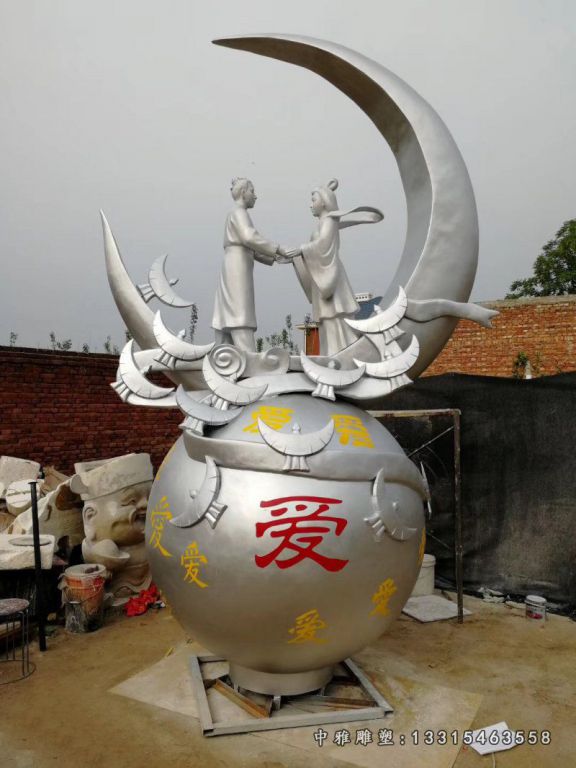不锈钢love景观雕塑