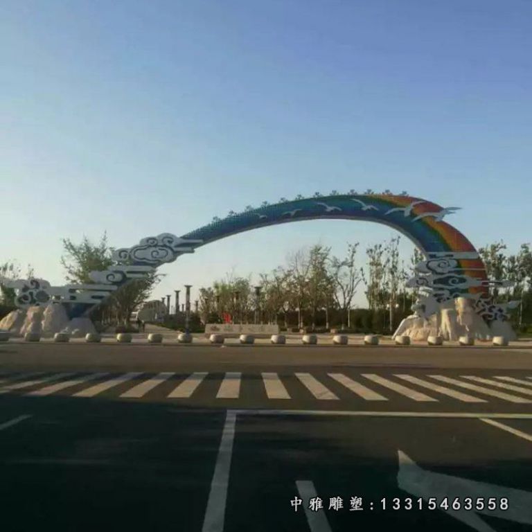 创意不锈钢拱门雕塑