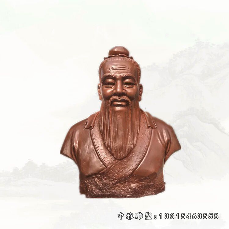 铜雕历史人物孔子