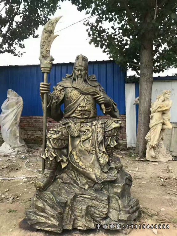 铜雕武财神关公