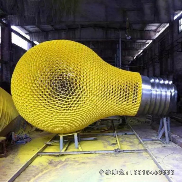 广场灯泡不锈钢雕塑