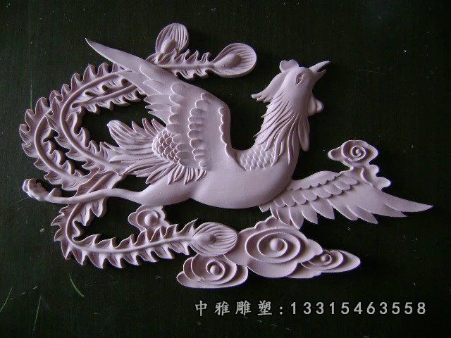大理石浮雕凤凰雕塑