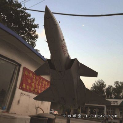 不锈钢仿真飞机雕塑