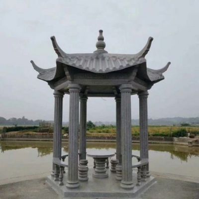 公园石雕凉亭
