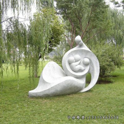 石雕广场抽象人物