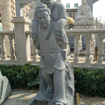 石雕孝道主题人物雕塑