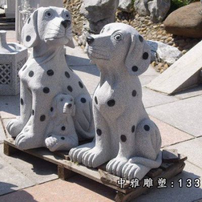石雕看门小狗