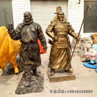 广场士兵铜雕