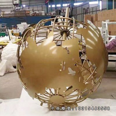 广场地球仪不锈钢雕塑
