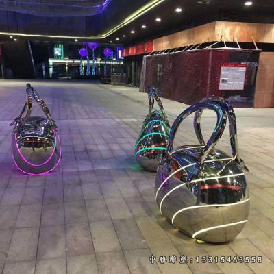 不锈钢商场购物人物雕塑