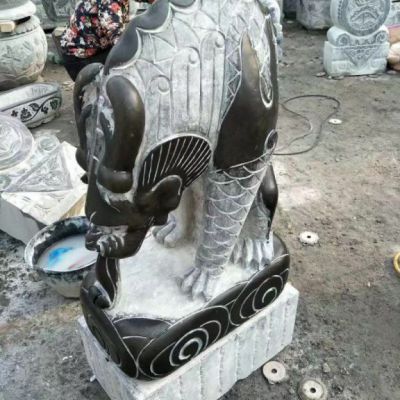 石雕神兽獬豸