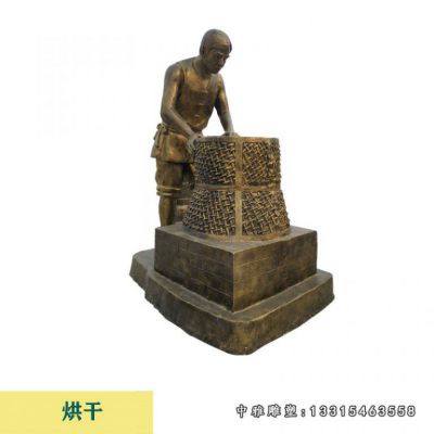 铜雕广场茶文化人物雕塑