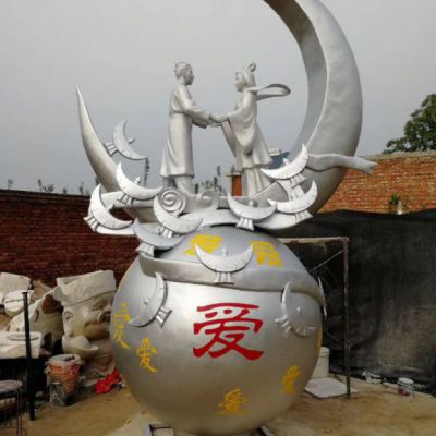 不锈钢love景观雕塑