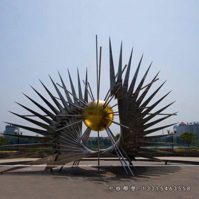 不锈钢大型翅膀雕塑