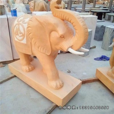 吉祥石雕大象
