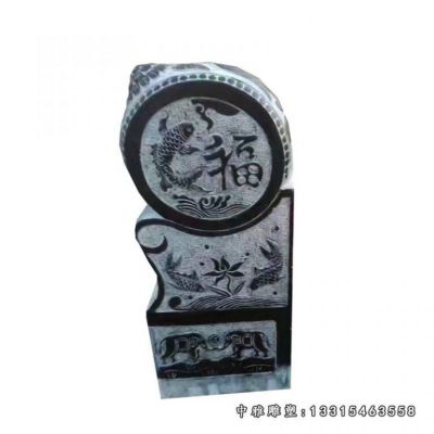 仿古石雕抱鼓石
