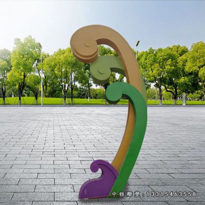 景观不锈钢海浪雕塑