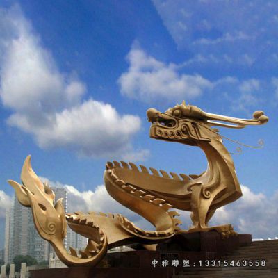 铜雕广场动物龙