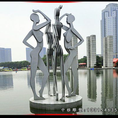 不锈钢情侣人物雕塑