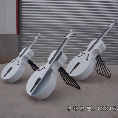 乐器不锈钢小提琴雕塑