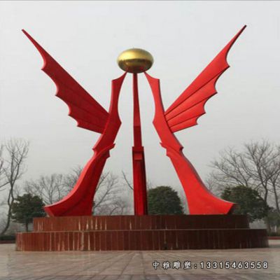 户外不锈钢鸽子雕塑