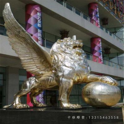 动物狮子不锈钢摆件