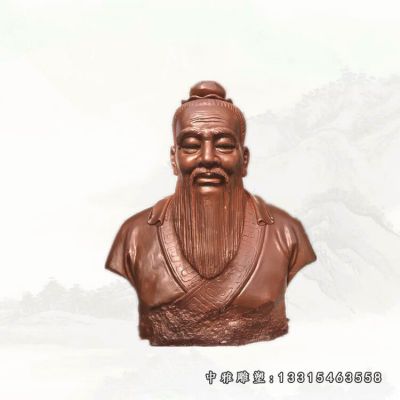 铜雕历史人物孔子