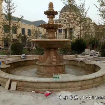 石雕双层喷泉
