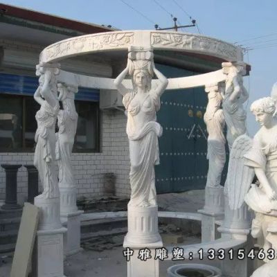 石雕汉白玉景观凉亭