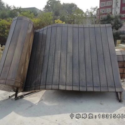 广场铜雕景观书籍