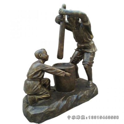打糍耙铜雕民俗人物雕塑