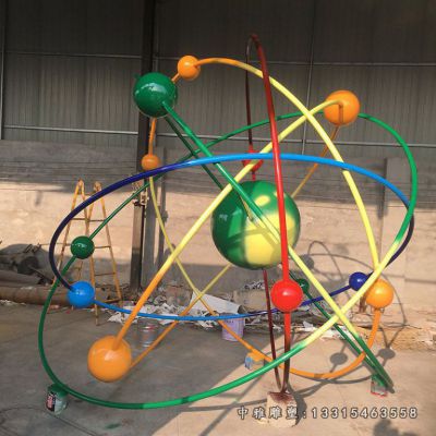 原子球不锈钢景观雕塑