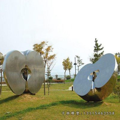 苹果不锈钢景观雕塑