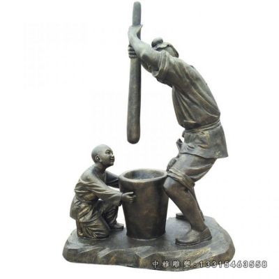 打糍耙铜雕民俗雕塑