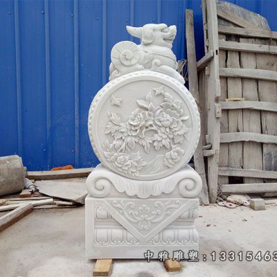 大理石抱鼓石景观雕塑