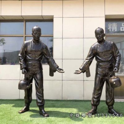 店小二铜雕民俗雕塑