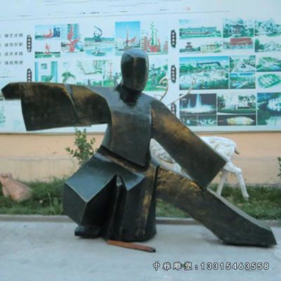 铜雕锻炼人物雕塑