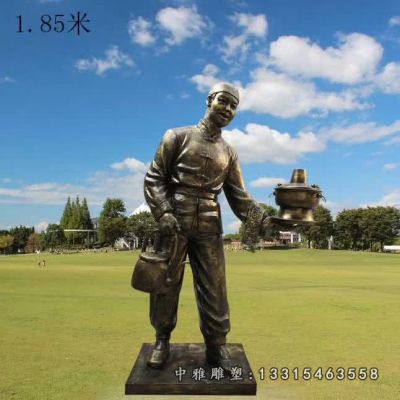 店小二铜雕人物雕塑