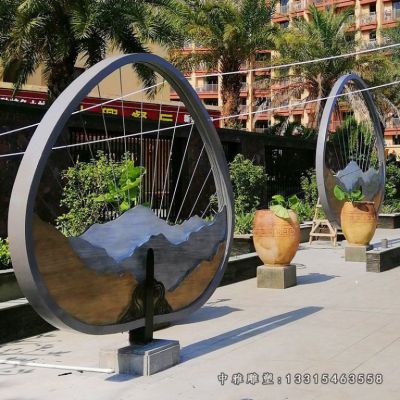 不锈钢灯饰城市雕塑