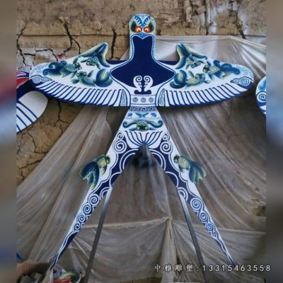不锈钢彩绘风筝雕塑