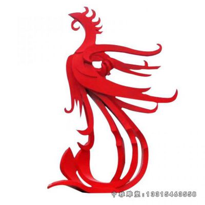 抽象凤凰不锈钢雕塑