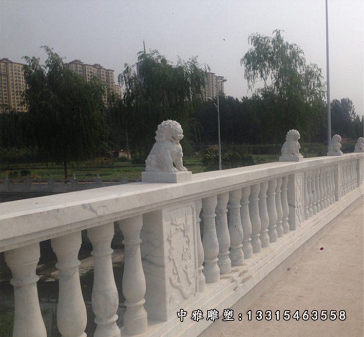 汉白玉石雕栏杆
